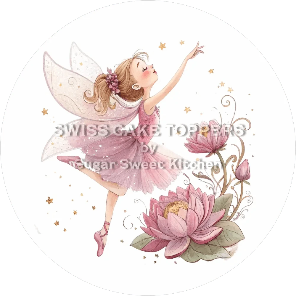 Zauberhafter Feen-Tortenaufleger4- personalisierbar - Fondant- Torten- & Cupcakeaufleger Sugar Sweet Kitchen