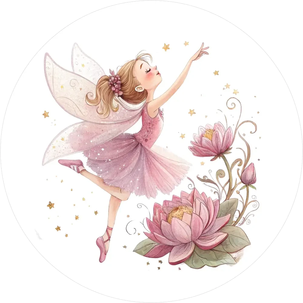 Zauberhafter Feen-Tortenaufleger4- personalisierbar - Fondant- Torten- & Cupcakeaufleger Sugar Sweet Kitchen