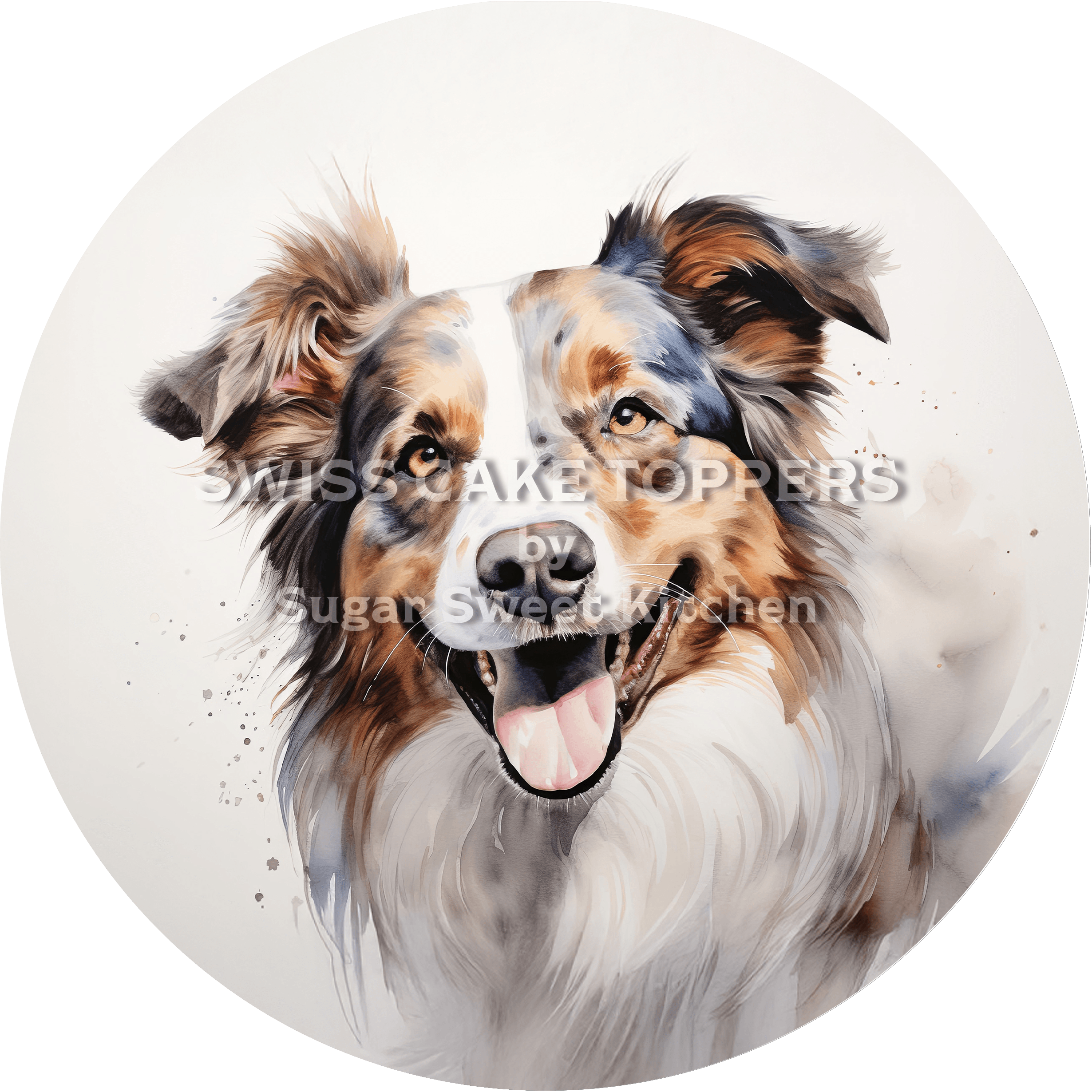 Zauberhafter Hunde-Tortenaufleger9 - personalisierbar - Fondant- Torten- & Cupcakeaufleger Sugar Sweet Kitchen