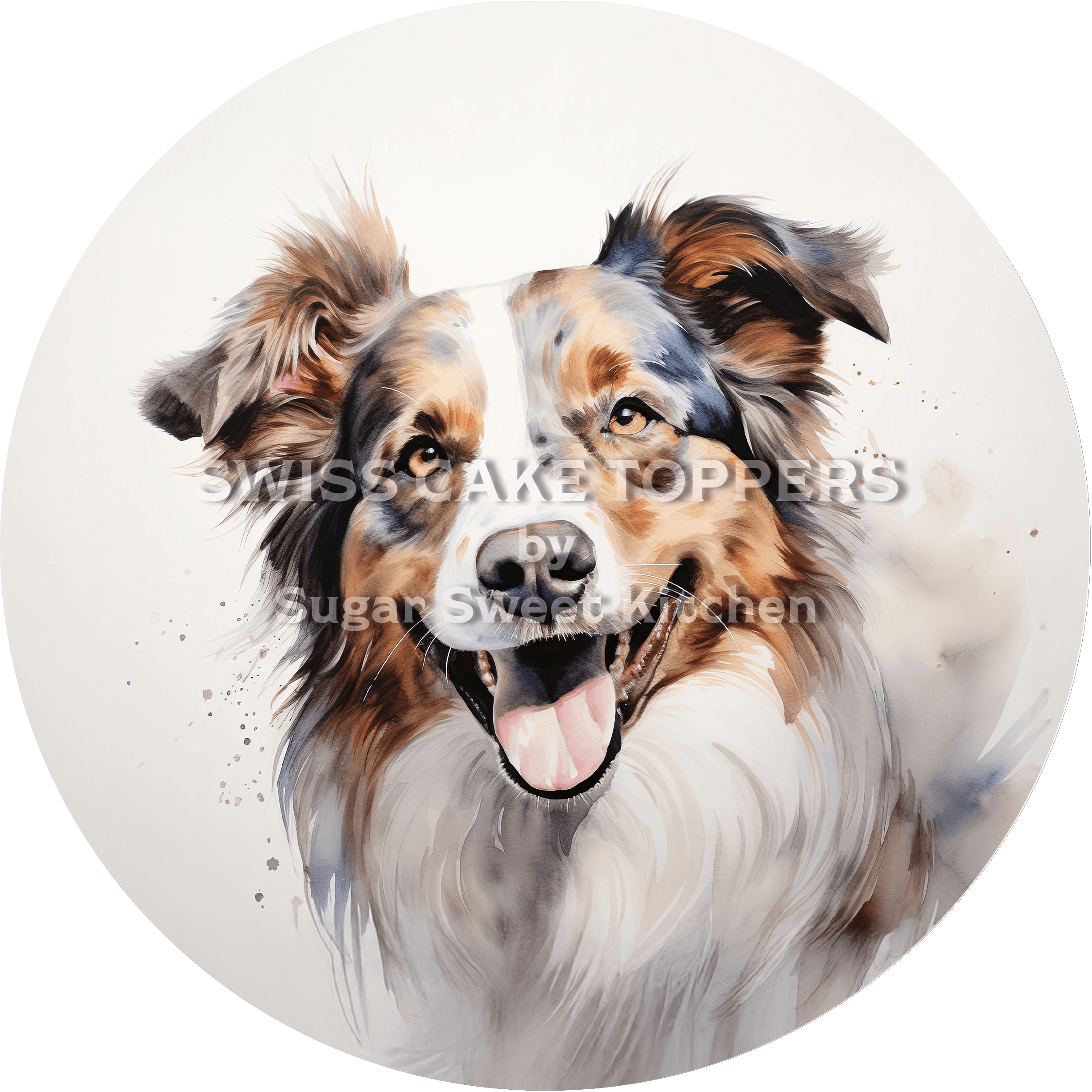 Zauberhafter Hunde-Tortenaufleger9 - personalisierbar - Fondant- Torten- & Cupcakeaufleger Sugar Sweet Kitchen