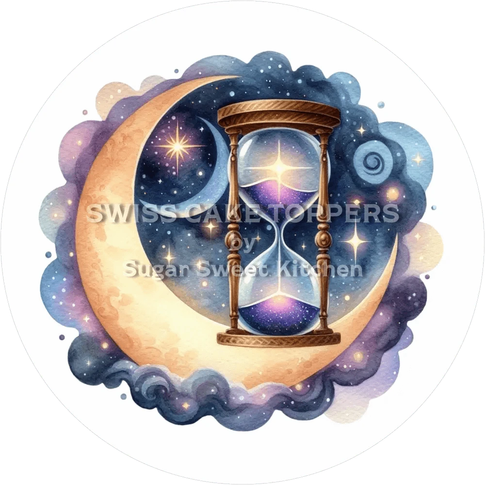 Zeitloser Mond-Tortenaufleger5 - personalisierbar - Fondant- Torten- & Cupcakeaufleger Sugar Sweet Kitchen