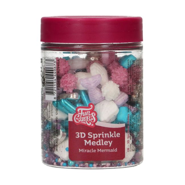 Zuckerstreusel Mix 3D Meerjungfrau FC / 70g - Zuckerdekorationen Sugar Sweet Kitchen