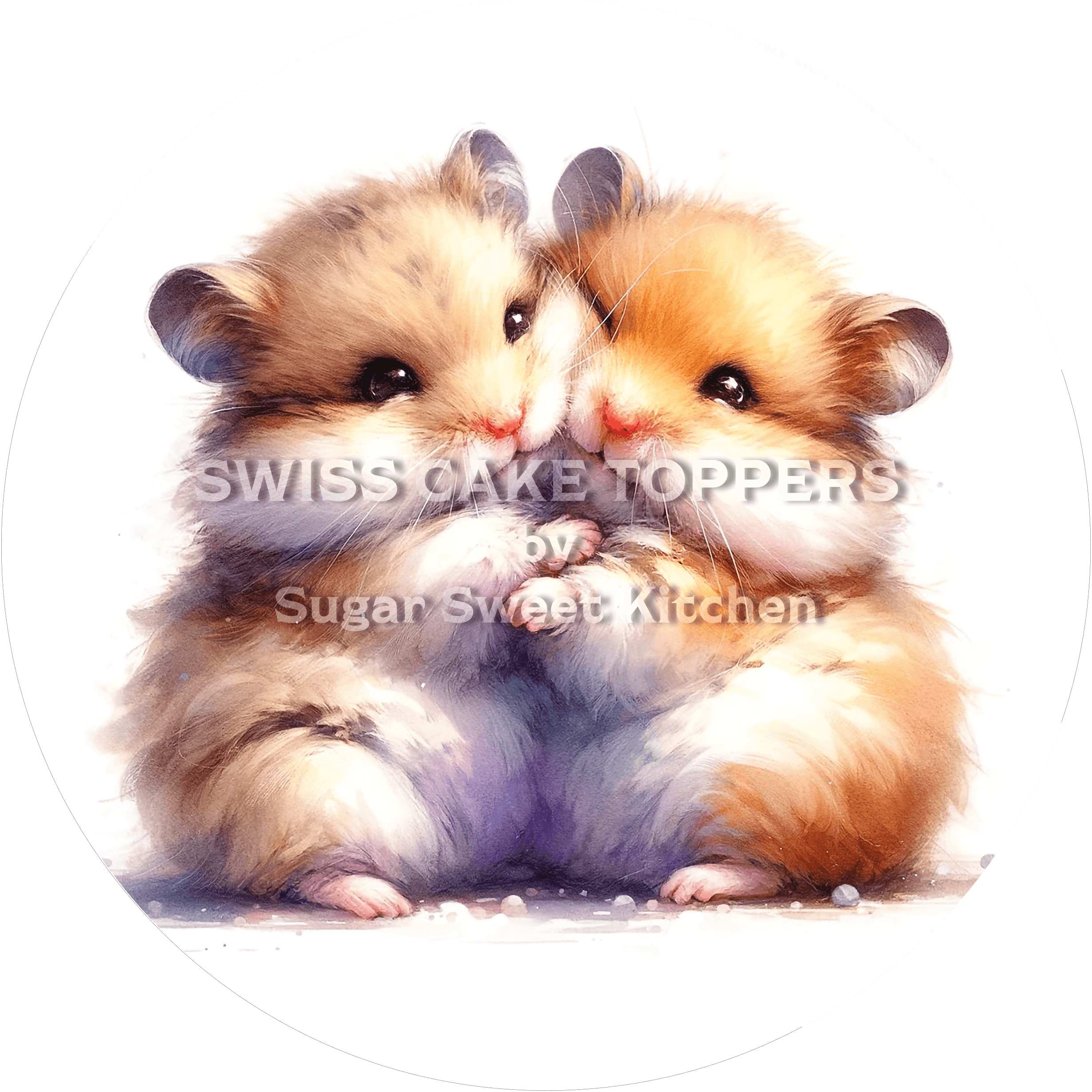 Zuckersüsser Hamster-Tortenaufleger4 - personalisierbar - Fondant- Torten- & Cupcakeaufleger Sugar Sweet Kitchen