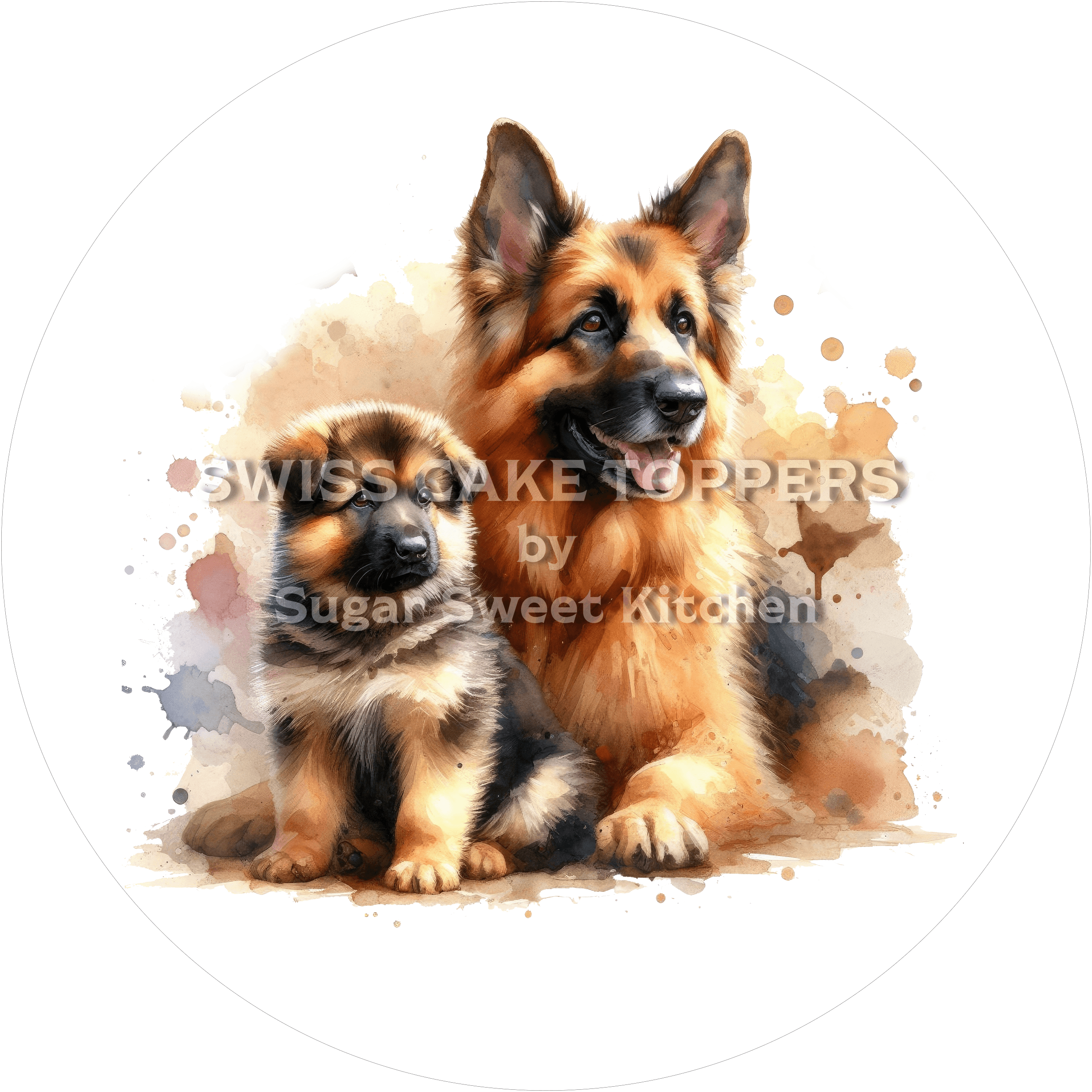 Zuckersüsser Hunde-Tortenaufleger21 - personalisierbar - Fondant- Torten- & Cupcakeaufleger Sugar Sweet Kitchen