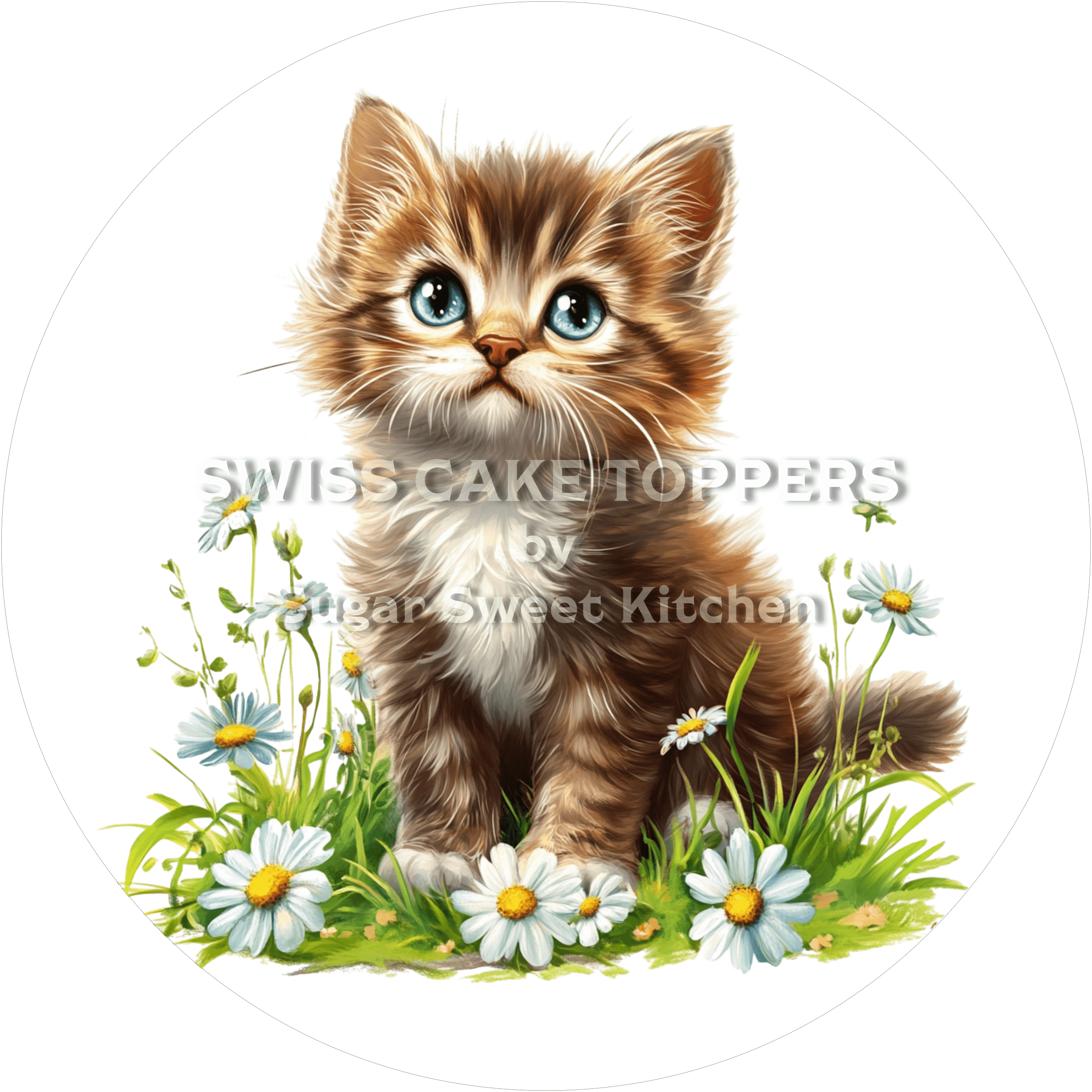 Zuckersüsser Katzen-Tortenaufleger14 - personalisierbar - Fondant- Torten- & Cupcakeaufleger Sugar Sweet Kitchen