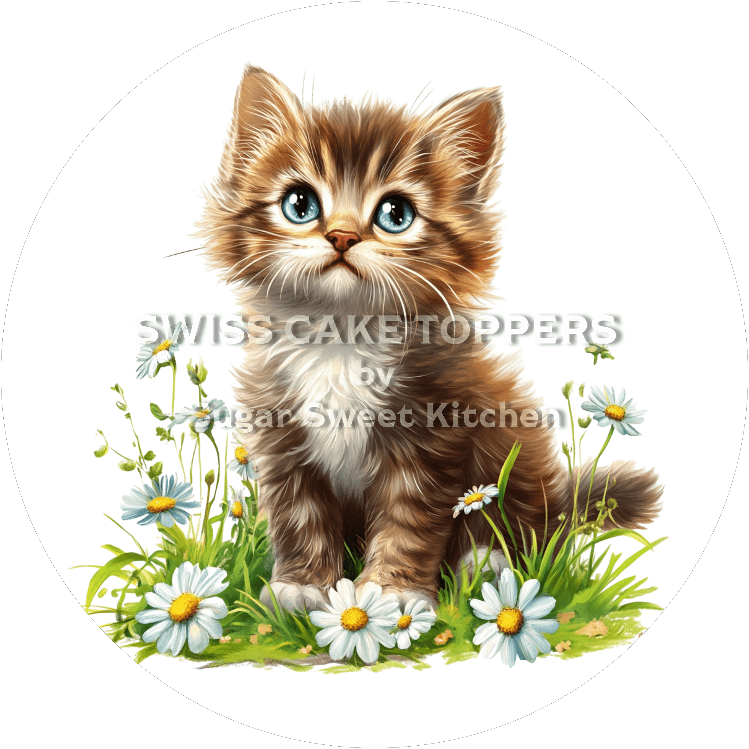 Zuckersüsser Katzen-Tortenaufleger14 - personalisierbar - Fondant- Torten- & Cupcakeaufleger Sugar Sweet Kitchen