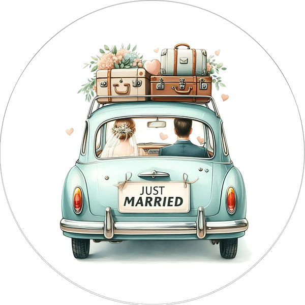 Just Married – Hochzeit Tortenaufleger