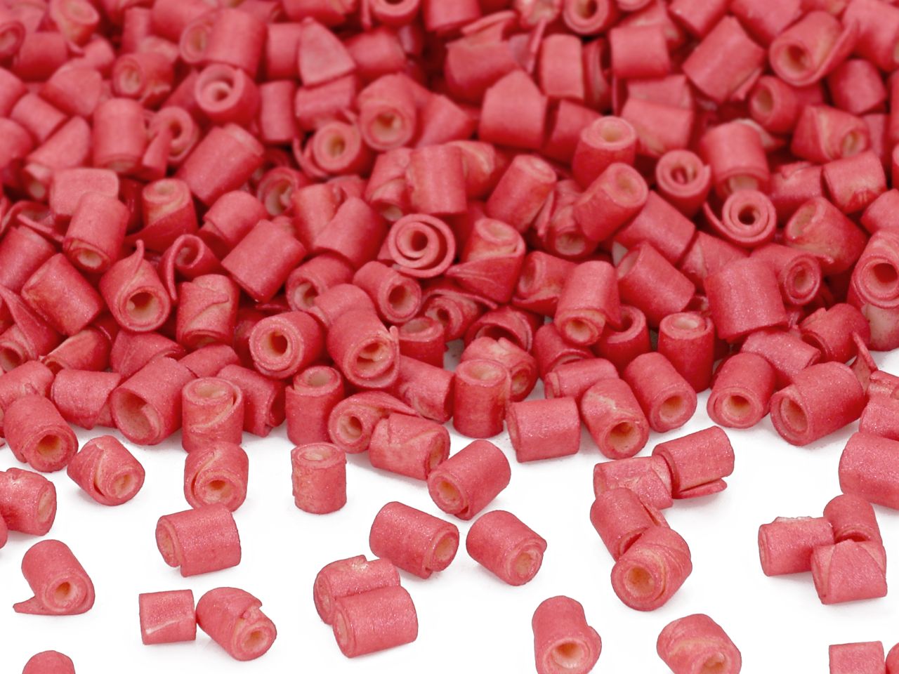 Schokoladen-Curls Rosa / 50g - Schokolade Sugar Sweet Kitchen