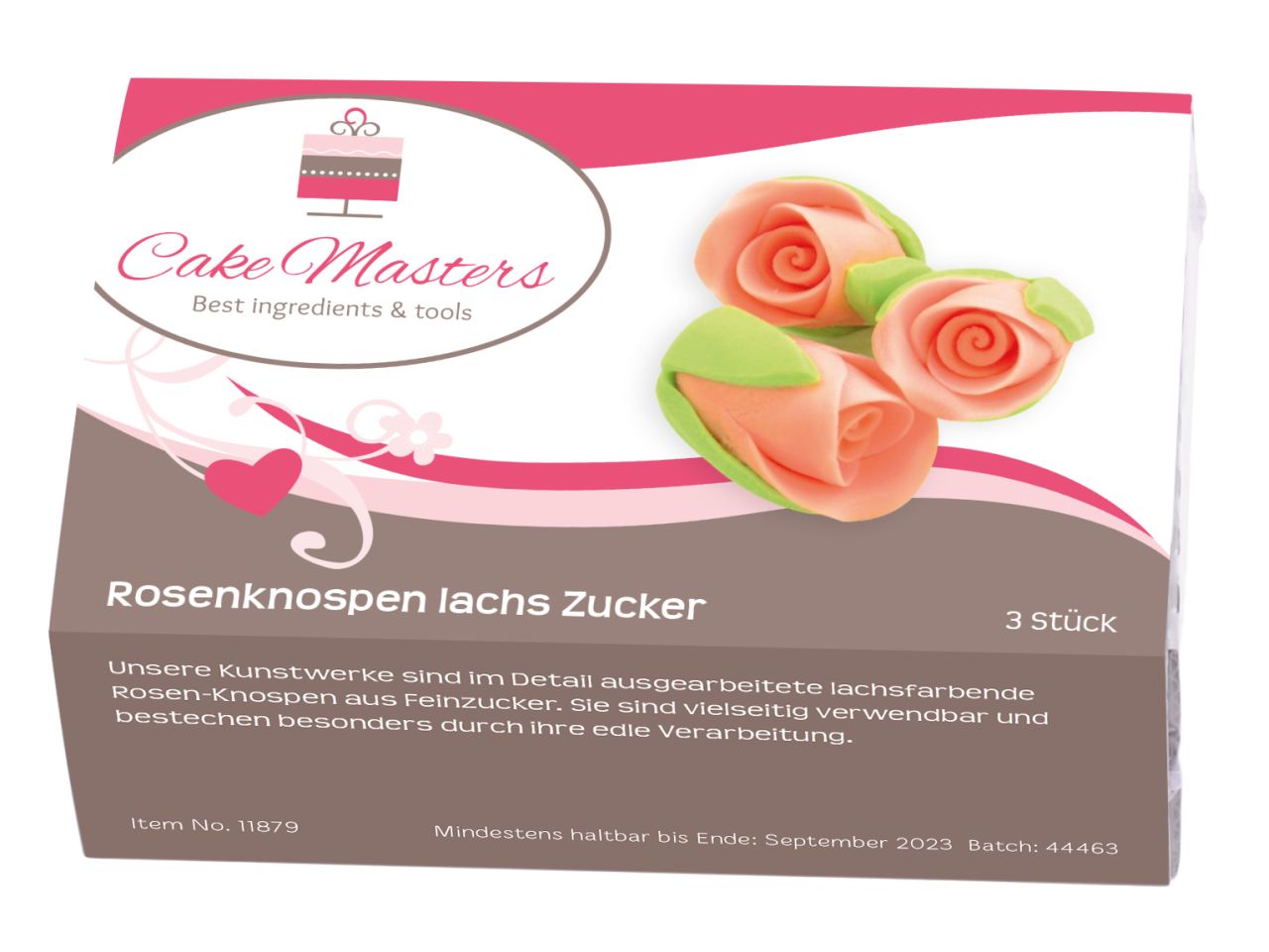 CM Sugar Rosebuds Pink / 3pcs.