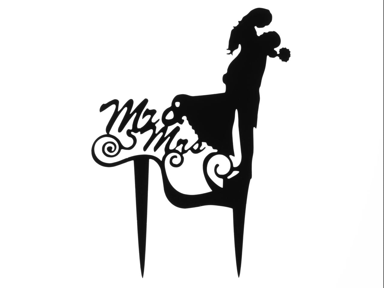CM Cake Topper ’Mr & Mrs’ schwarz - Dekorationen nicht essbar Sugar Sweet Kitchen