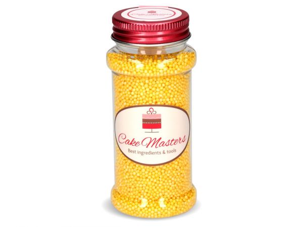 CM Nonpareils Zuckerperlen gelb-glimmer / 90g - Sugar Sweet Kitchen
