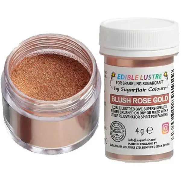 15 brillante Sugarflair Edible Lustre - Glanz-Puderfarben - Rose Gold - Lebensmittelfarben Sugar Sweet Kitchen