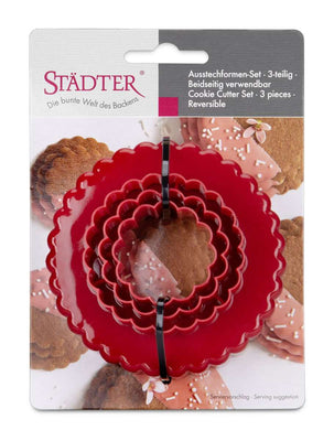 Städter Cookie Cutter, Round Fluted / 3 pcs.