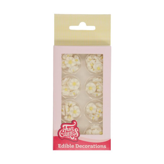 *SALE* FunCakes Zuckerdekoration Mini Blumen weiss / 56Stk - Zuckerdekorationen Sugar Sweet Kitchen