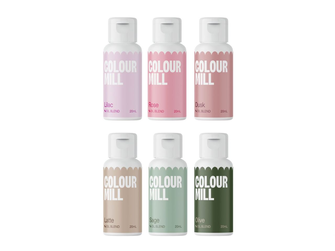 Colour Mill Oil Mix Botanical-Set / 6 Stk. - Lebensmittelfarben Sugar Sweet Kitchen