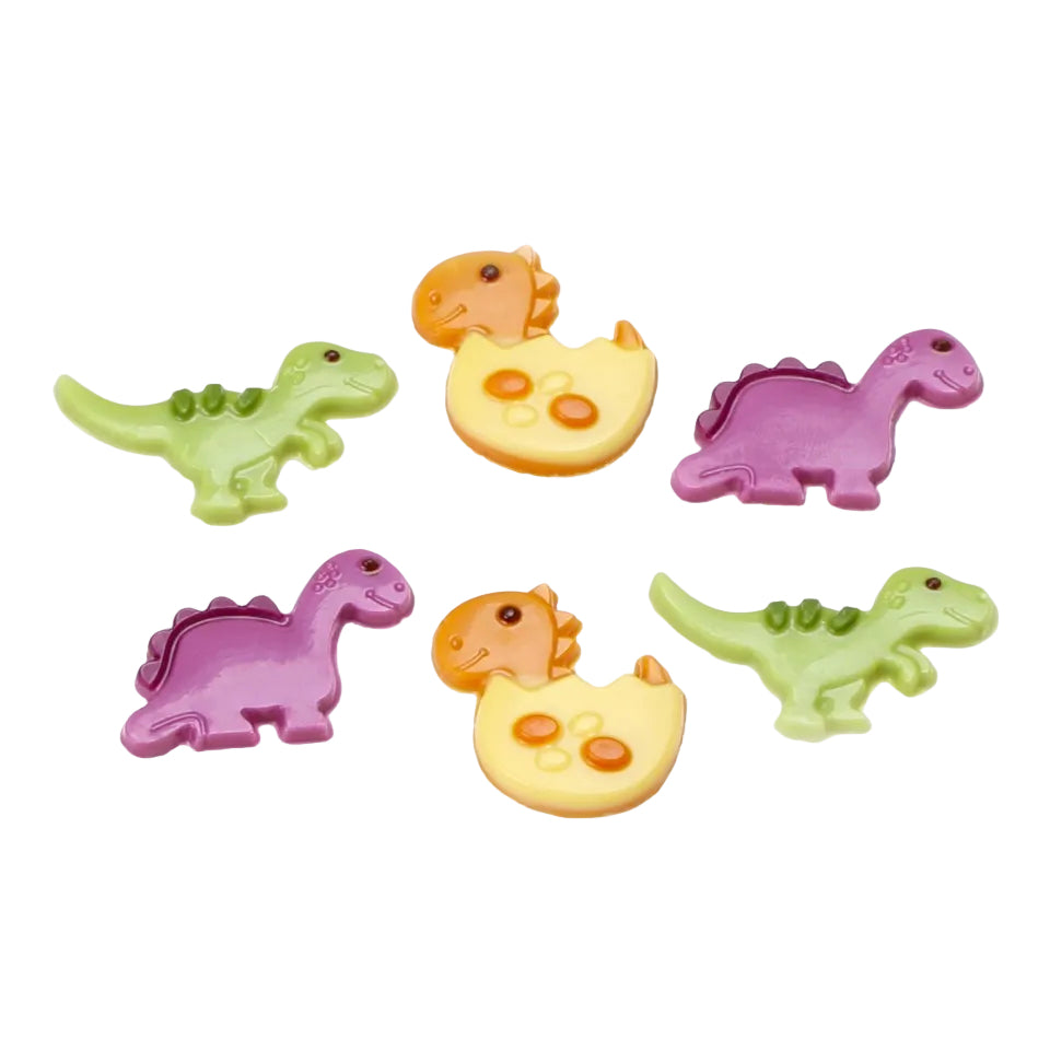 Schokoladendekor Dinos / 6 Stück