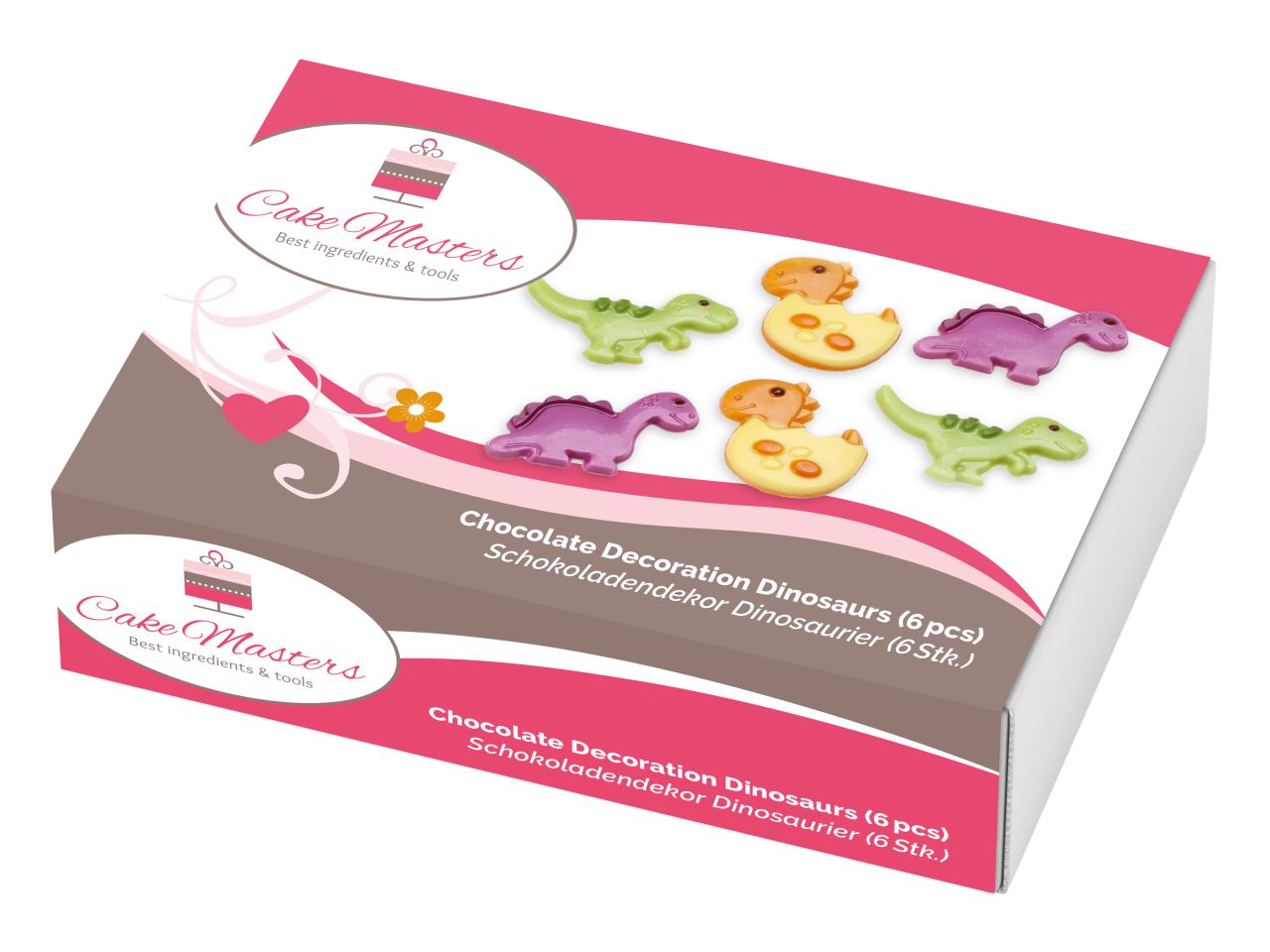 Schokoladendekor Dinos / 6 Stück