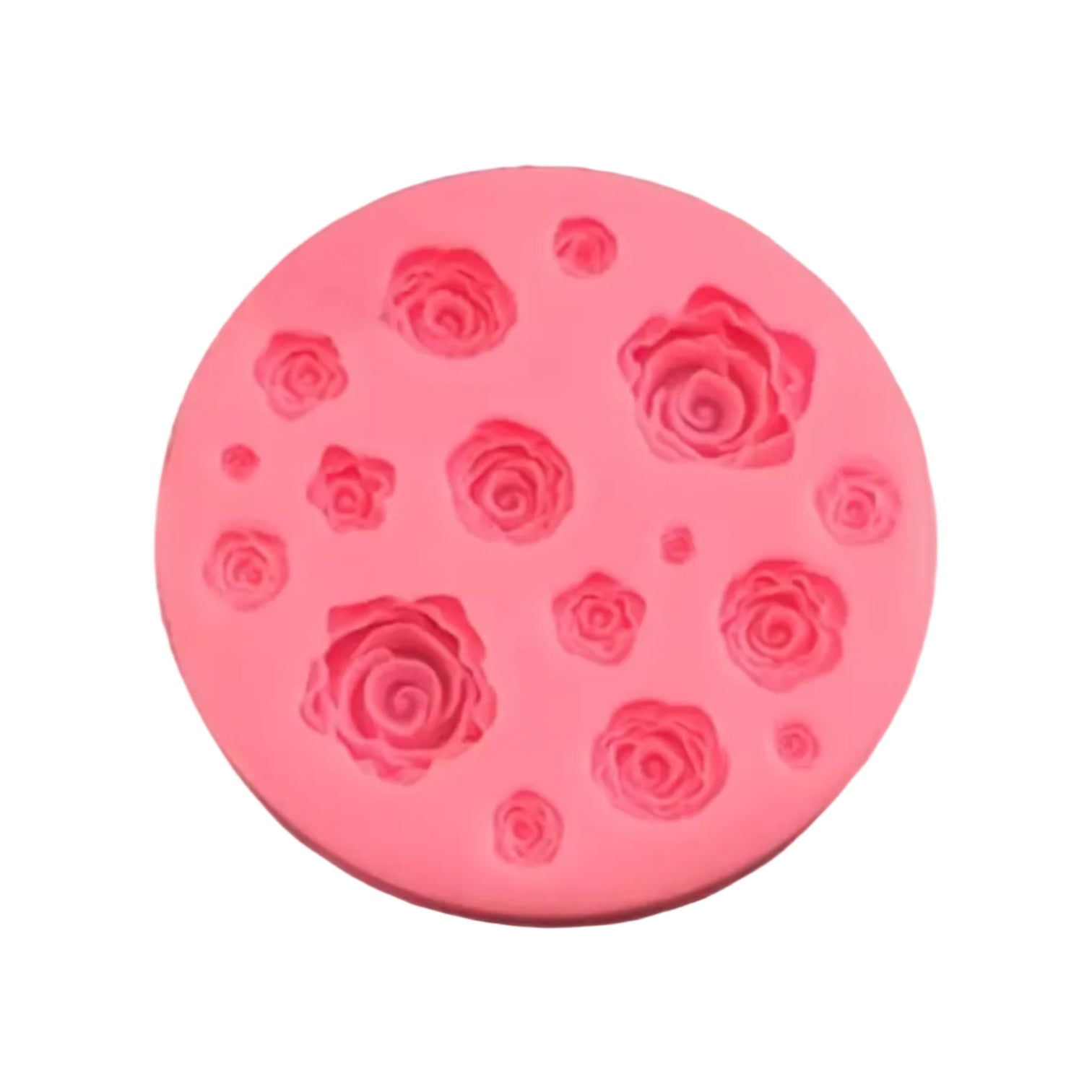 Silikonform Rosen & Röschen rund / 8,2cm - Silikonformen Sugar Sweet Kitchen