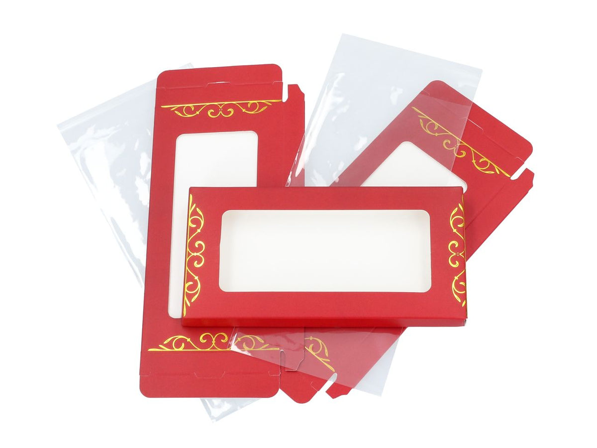 Verpackung für Schokoladentafeln rot / 3Stk.