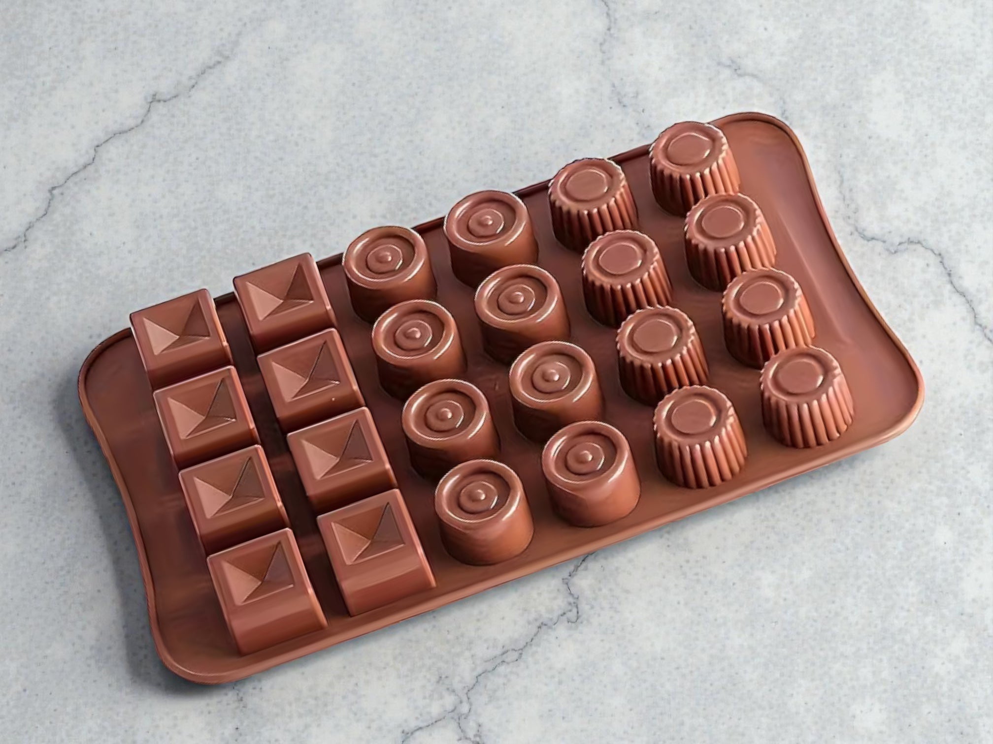 Pralinen- & Schokoladenform ’Dreierlei’ - Sugar Sweet Kitchen
