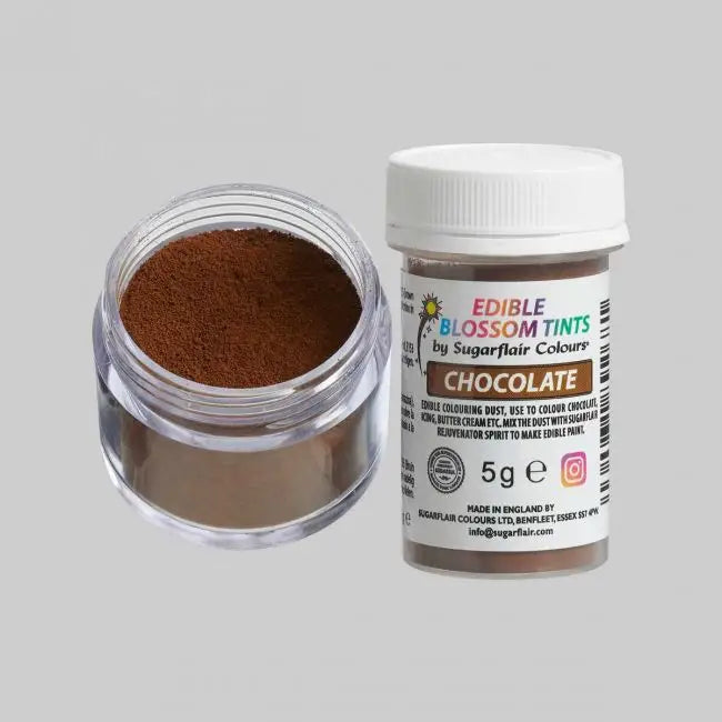 45 leuchtende Sugarflair Blossom Tint Dust - Puderfarben - Chocolate - Lebensmittelfarben Sugar Sweet Kitchen