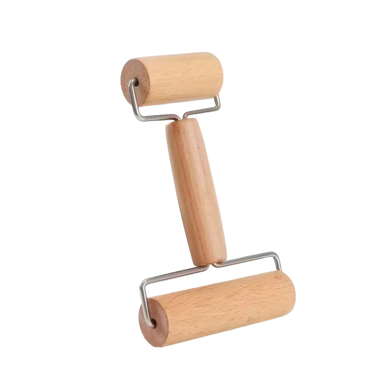 Hand Ausroller 2-seitig aus Holz / 6cm/10,7cm