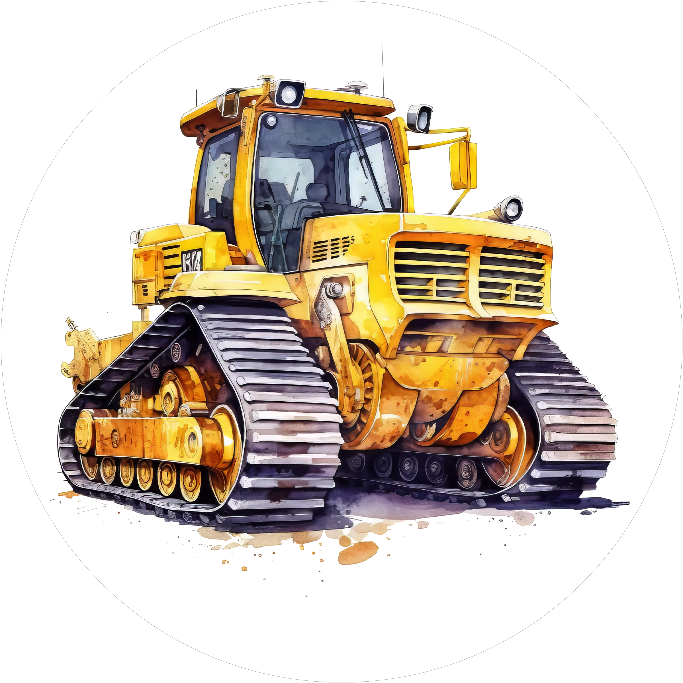 Baumaschinen Tortenaufleger2 - personalisierbar