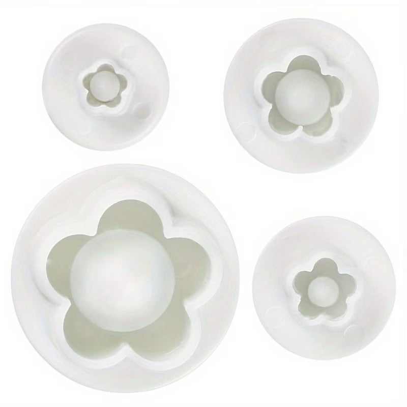 Fondant Ausstecher kleine Blumen / 4tlg.