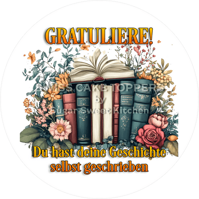 Graduation & Exam Cake Topper - Reading6 - customizable