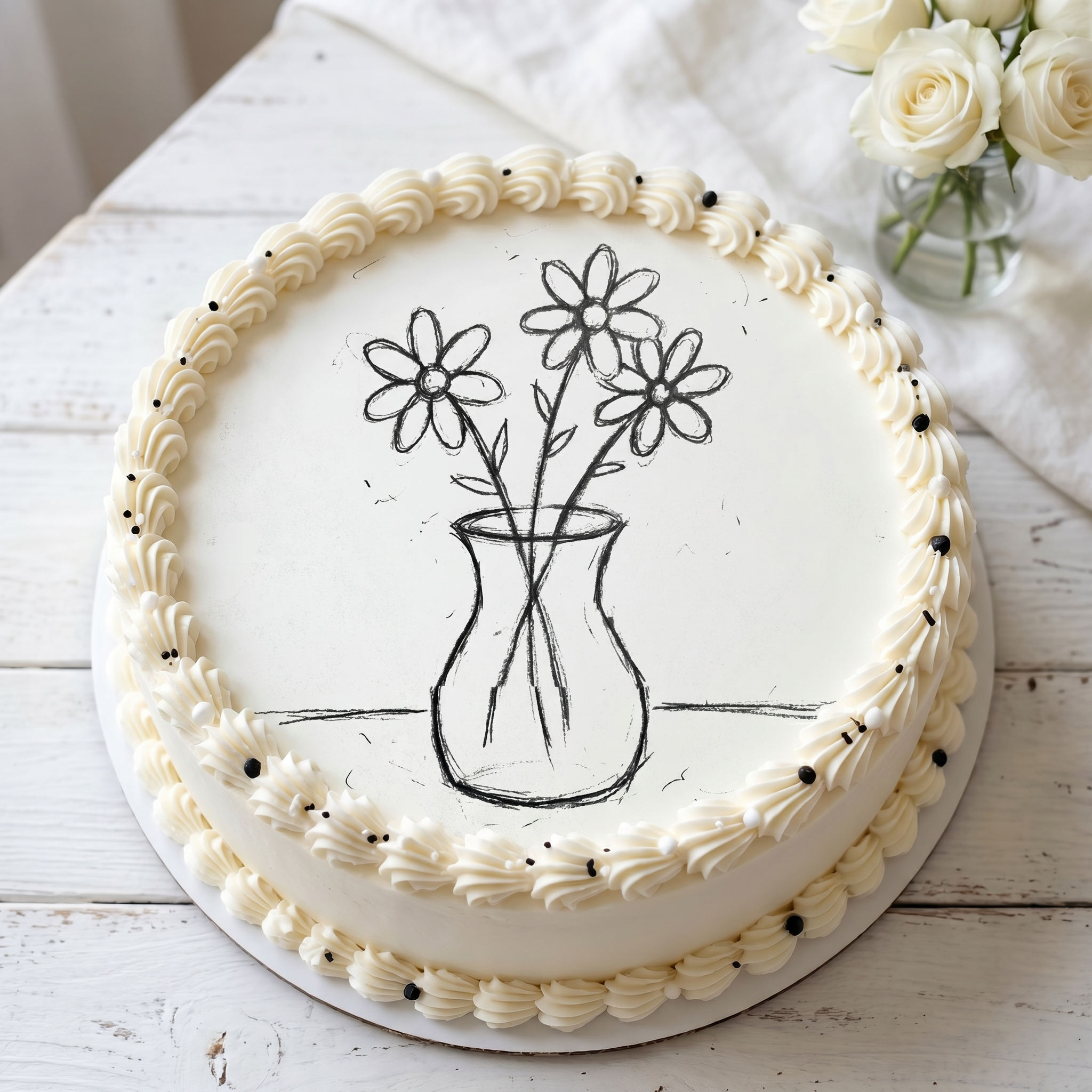 Le dessin de Miriam – comme disque comestible pour gâteau – personnalisable