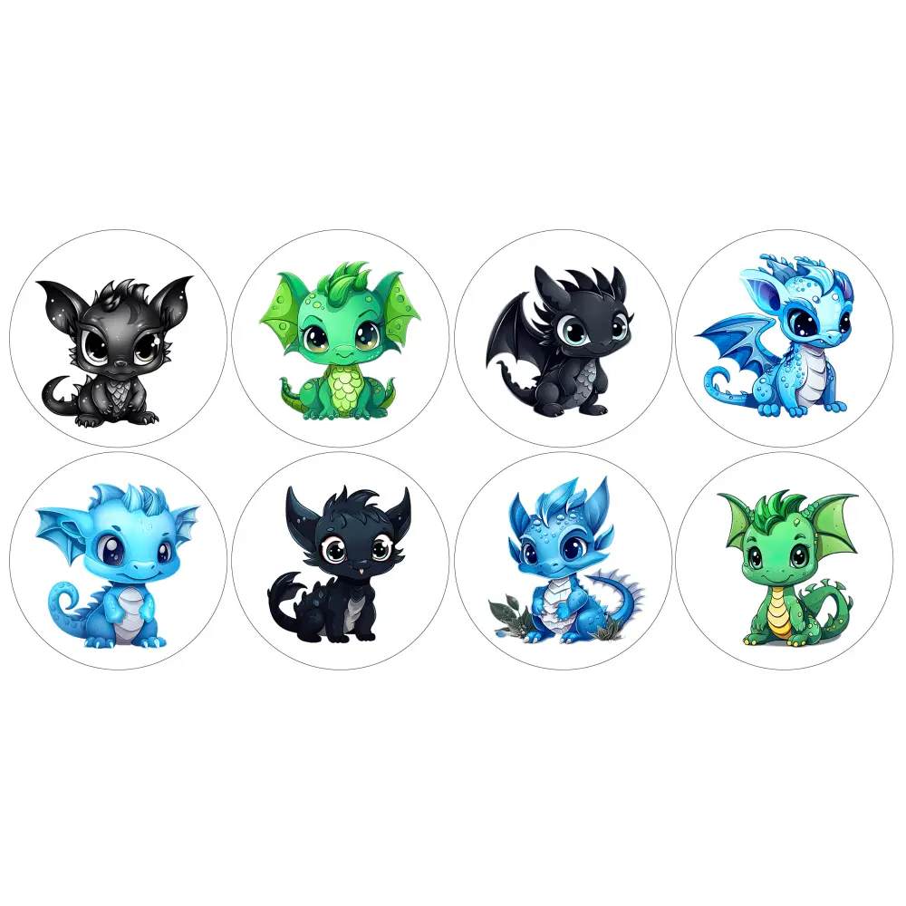 Dragons-Cupcakes- & Dessertaufleger1 - Fondant- Torten- Cupcakeaufleger Sugar Sweet Kitchen