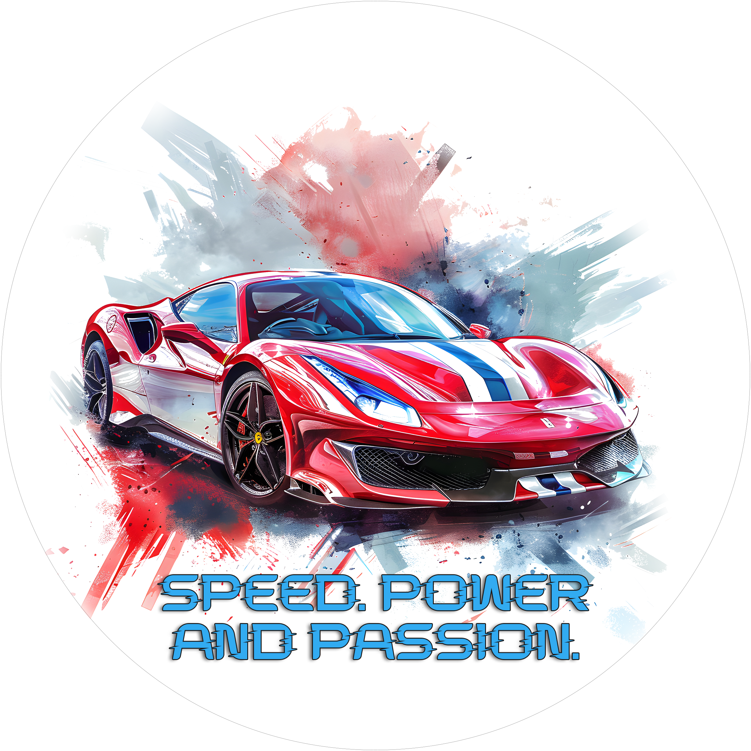 Speed Auto-Tortenaufleger11 - personalisierbar - Fondant- Torten- & Cupcakeaufleger Sugar Sweet Kitchen