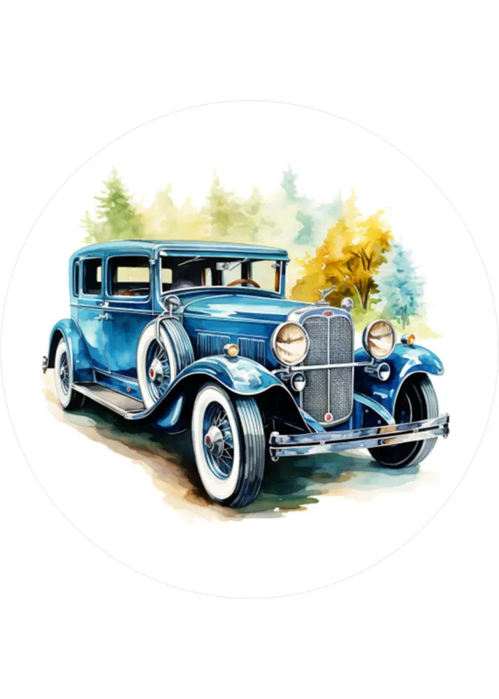 Oldtimer-Tortenaufleger14 - personalisierbar - Fondant- Torten- & Cupcakeaufleger Sugar Sweet Kitchen