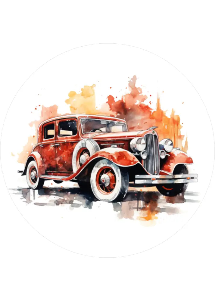 Oldtimer-Tortenaufleger15 - personalisierbar - Fondant- Torten- & Cupcakeaufleger Sugar Sweet Kitchen