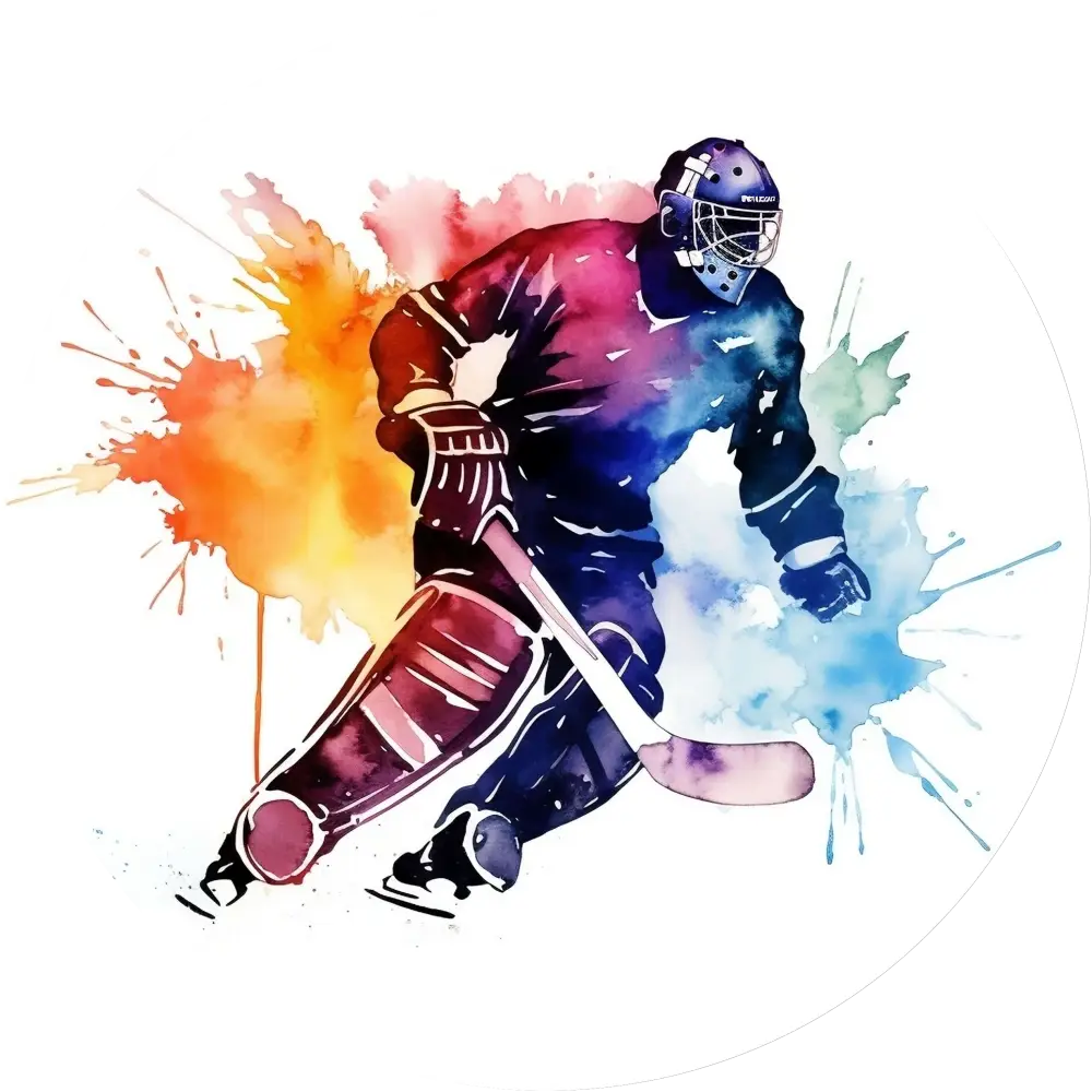 Toller Eishockey-Tortenaufleger1 - personalisierbar - Fondant- Torten- & Cupcakeaufleger Sugar Sweet Kitchen
