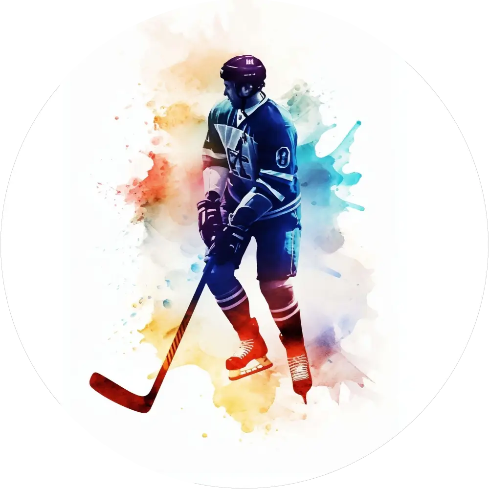 Einzigartiger Eishockey-Tortenaufleger2- personalisierbar - Fondant- Torten- & Cupcakeaufleger Sugar Sweet Kitchen