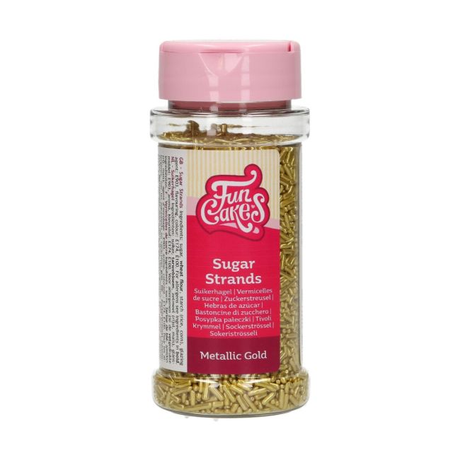 FunCakes Zuckerstreusel gold / 80g - Zuckerdekorationen Sugar Sweet Kitchen
