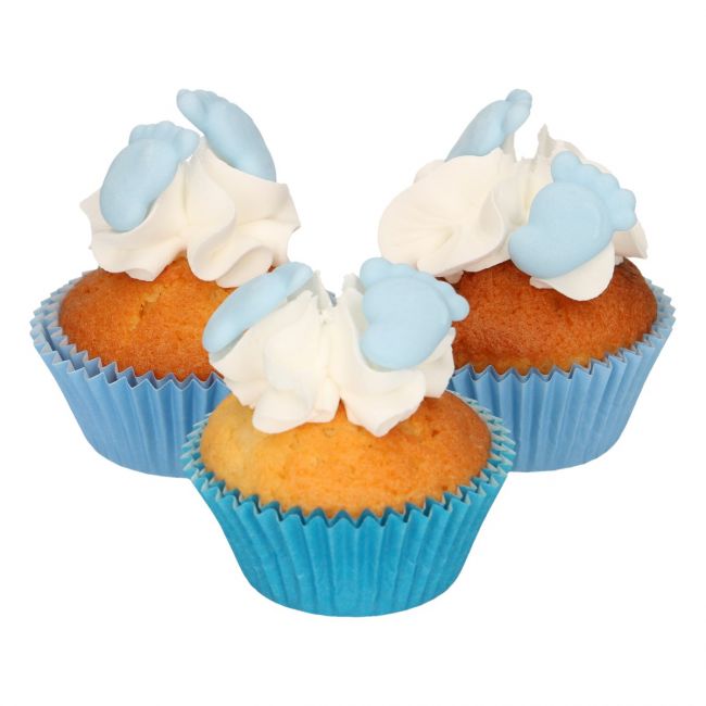 FunCakes Zuckerdekoration ’Babyfüsse blau’ / 16Stk. - Zuckerdekorationen Sugar Sweet Kitchen