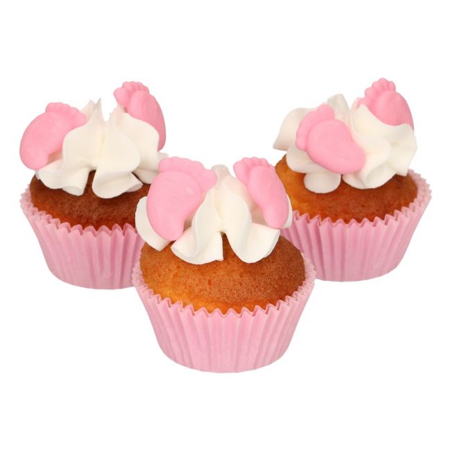 FunCakes Zuckerdekoration ’Babyfüsse rosa’ / 16Stk. - Zuckerdekorationen Sugar Sweet Kitchen