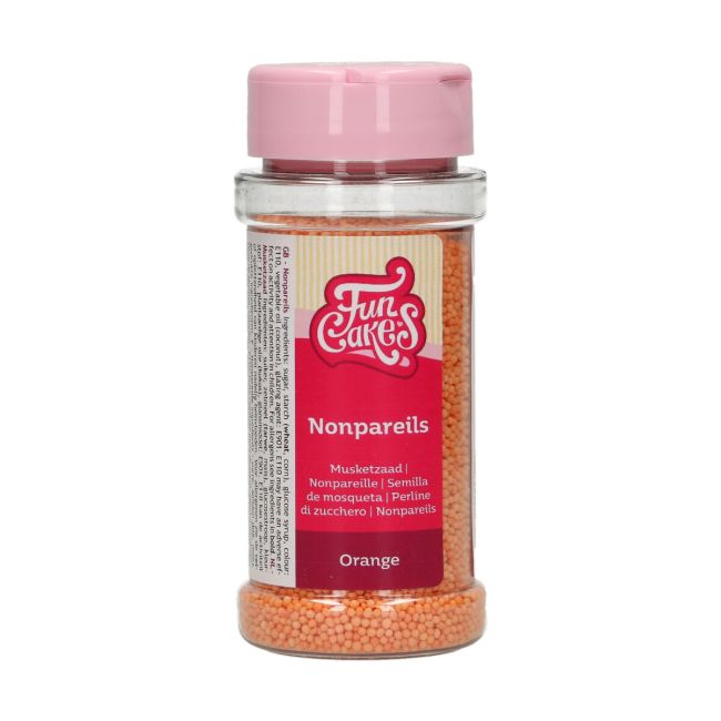 FunCakes Nonpareils Zuckerperlen orange / 80g - Sugar Sweet Kitchen