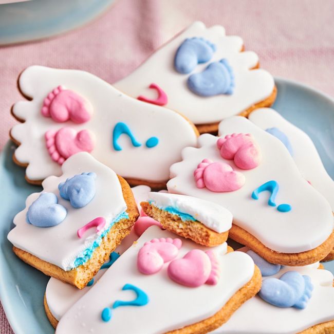 FunCakes Zuckerdekoration ’Babyfüsse blau’ / 16Stk. - Zuckerdekorationen Sugar Sweet Kitchen