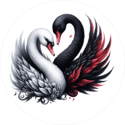 Gothic Schwäne9 - personalisierbar