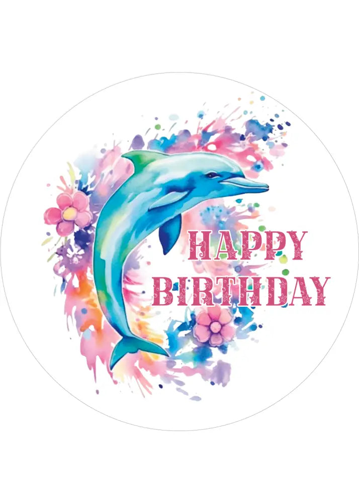 Delfin Geburtstags-Tortenaufleger8 – essbar & personalisierbar - Fondant- Torten- Cupcakeaufleger Sugar Sweet Kitchen