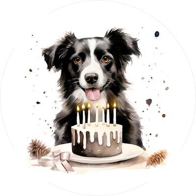 Tier-Geburtstags-Tortenaufleger Dog32 - personalisierbar