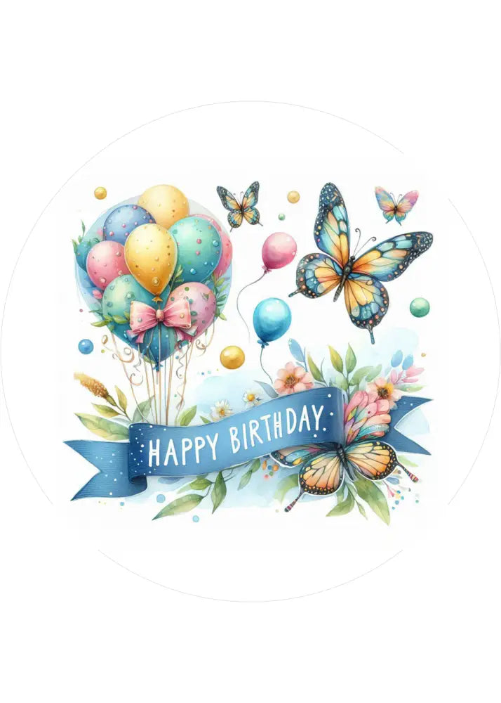Geburtstags-Tortenaufleger Flower35 - personalisierbar - Fondant- Torten- & Cupcakeaufleger Sugar Sweet Kitchen