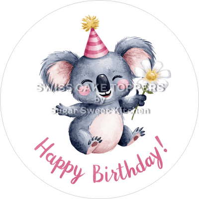 Tortenaufleger Geburtstag Koala 01 - essbar & personalisierbar