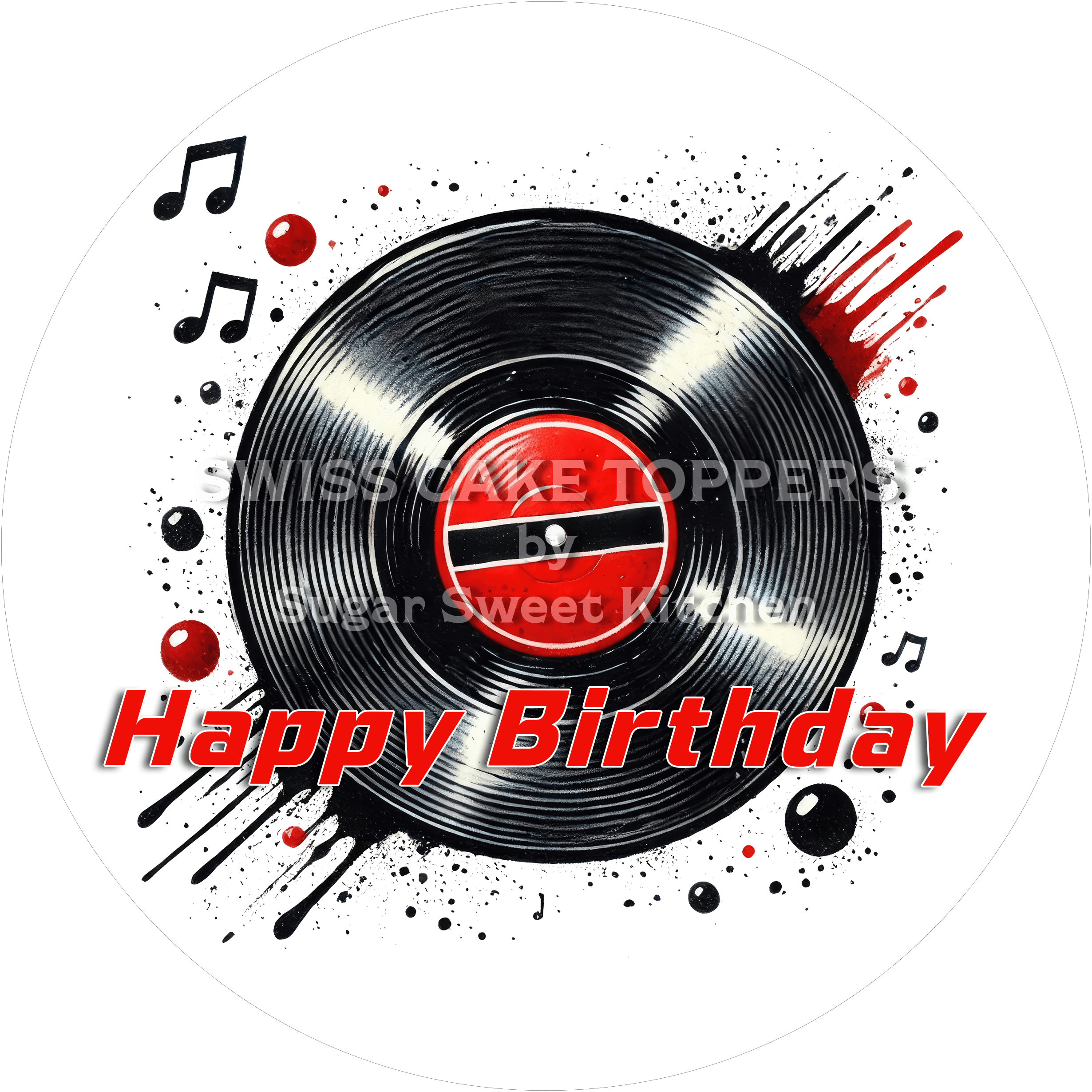 Tortenaufleger Geburtstag Musik 11 - essbar & personalisierbar - Fondant- Torten- Cupcakeaufleger Sugar Sweet Kitchen