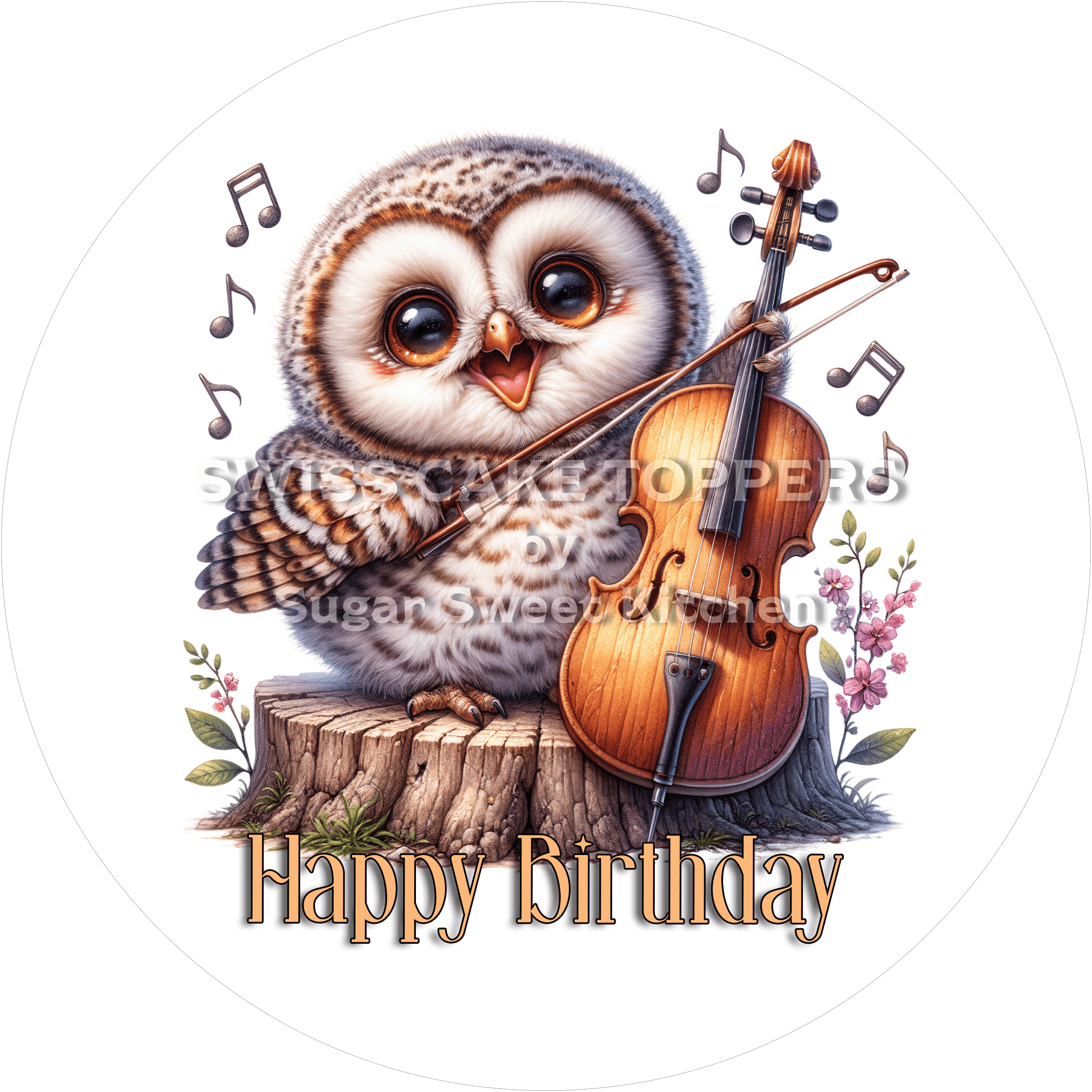 Tortenaufleger Geburtstag Musik 19 - essbar & personalisierbar - Fondant- Torten- Cupcakeaufleger Sugar Sweet Kitchen
