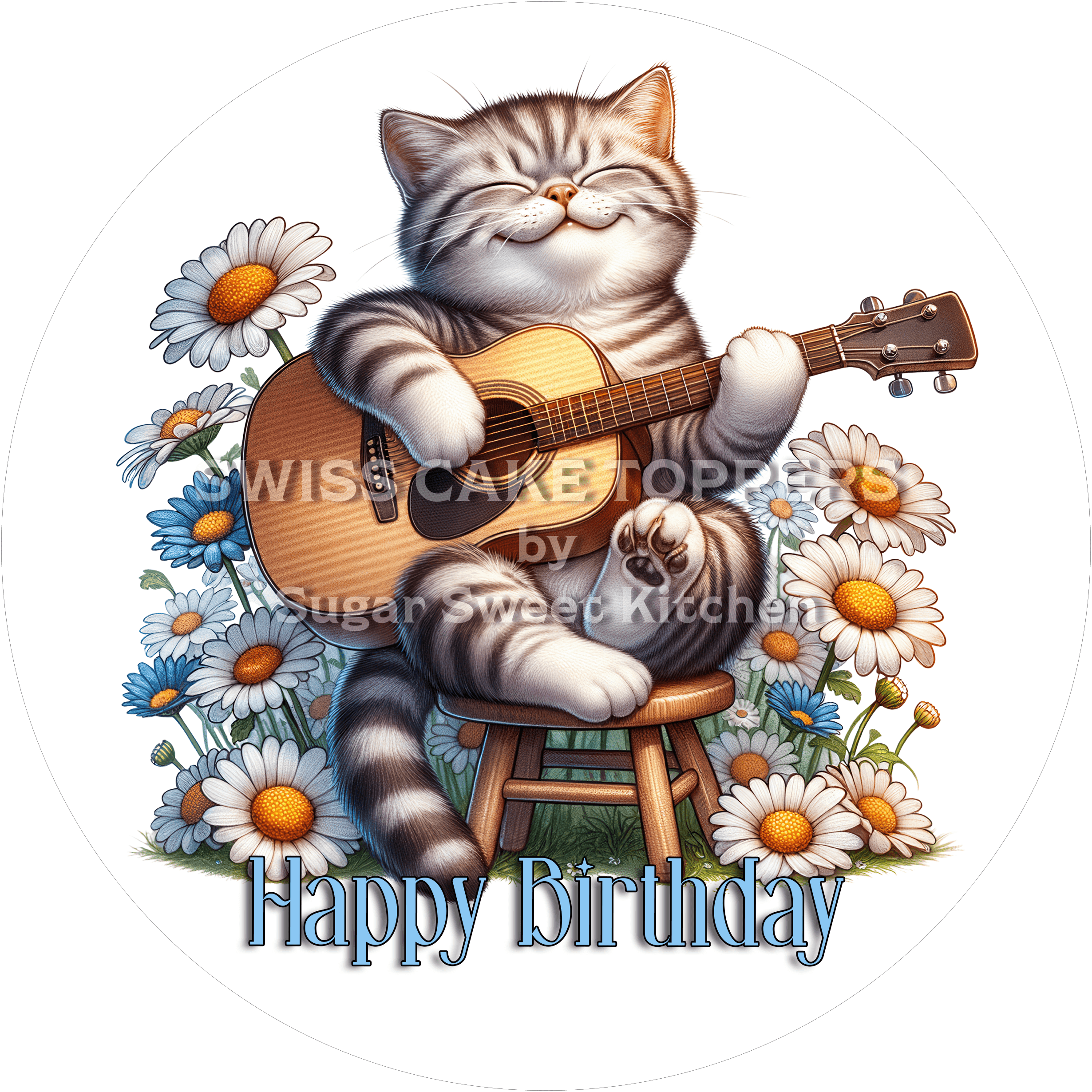 Tortenaufleger Geburtstag Musik 24 - essbar & personalisierbar - Fondant- Torten- Cupcakeaufleger Sugar Sweet Kitchen