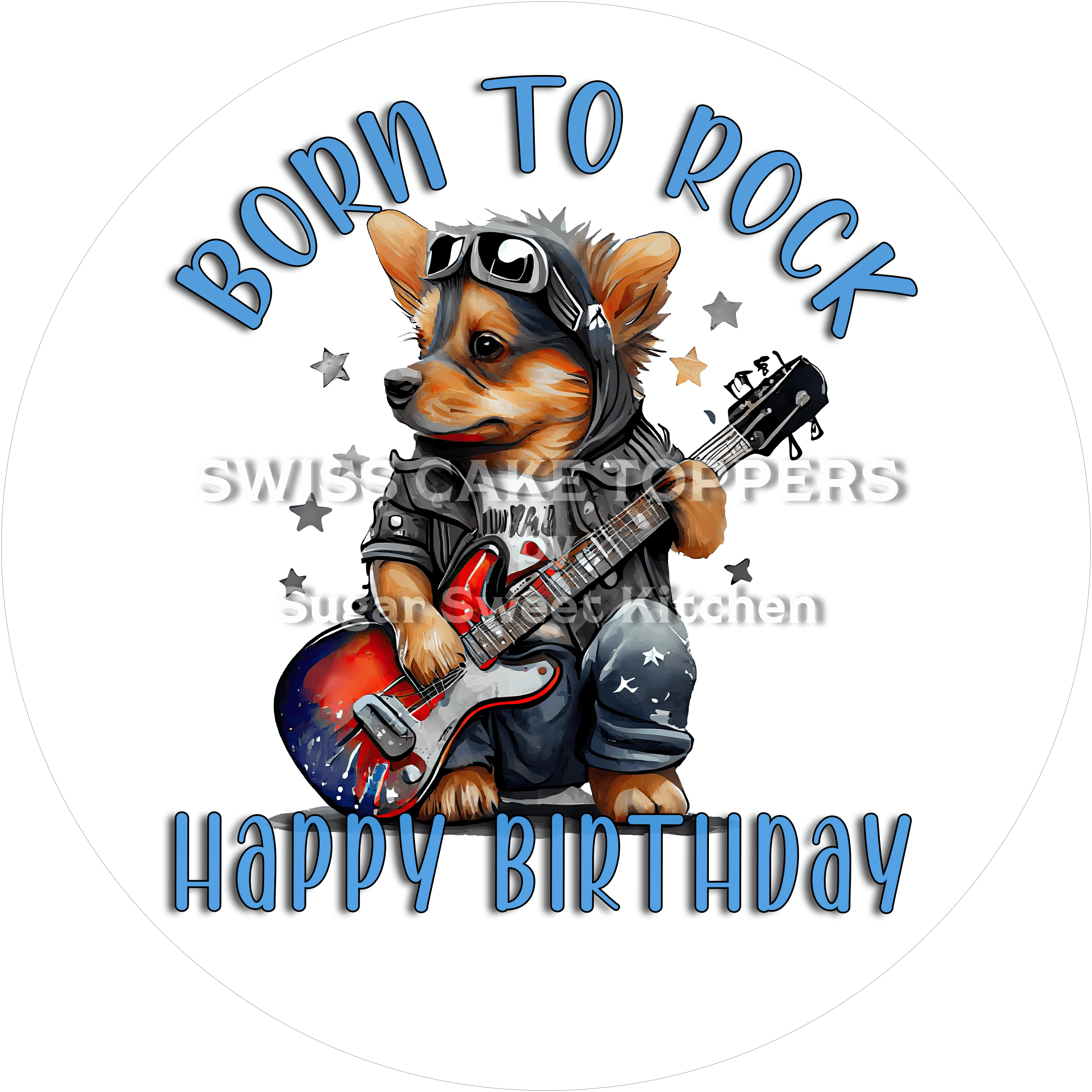 Tortenaufleger Geburtstag Musik 07 - essbar & personalisierbar - Fondant- Torten- Cupcakeaufleger Sugar Sweet Kitchen